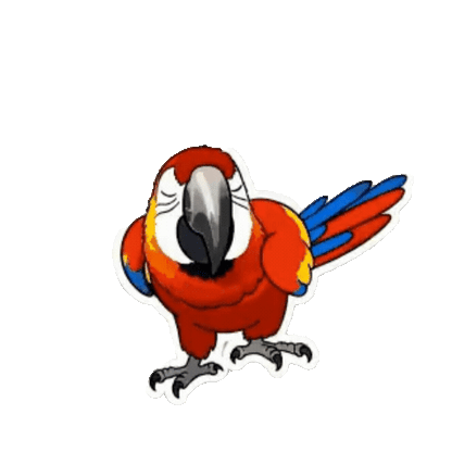 Animated Macaw Sticker Pack — 10 GIF Stickers | Instant Digital Download