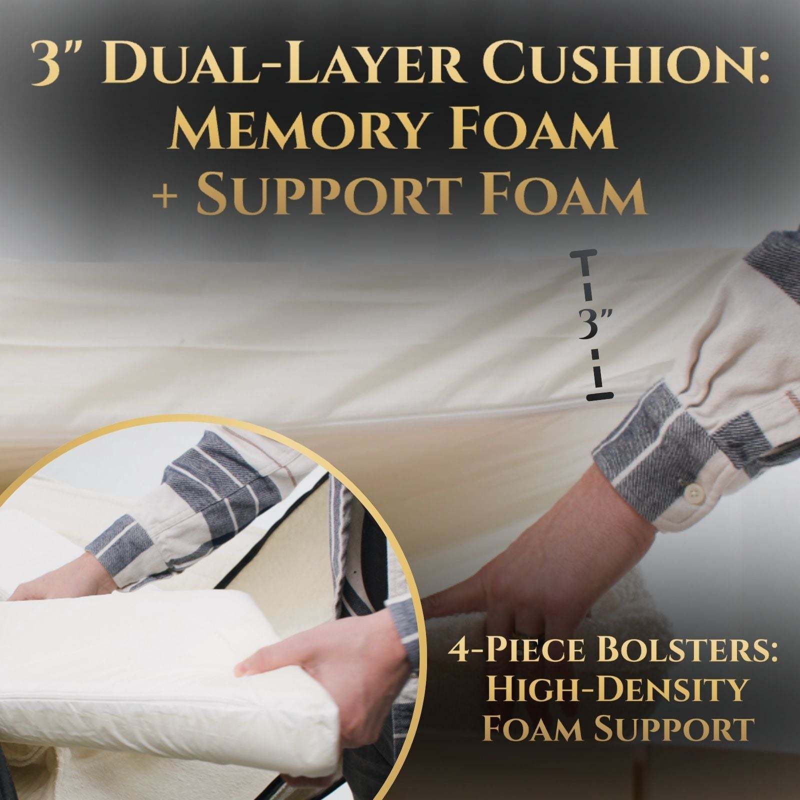 Luxury orthopedic dog bed with memory foam and plush boucle cover for joint support and comfort