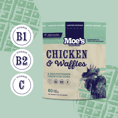 Chicken and Waffles Chews - Healthy Dog Treats with Flavor & Nutrition