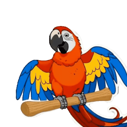 Animated Macaw Sticker Pack — 10 GIF Stickers | Instant Digital Download