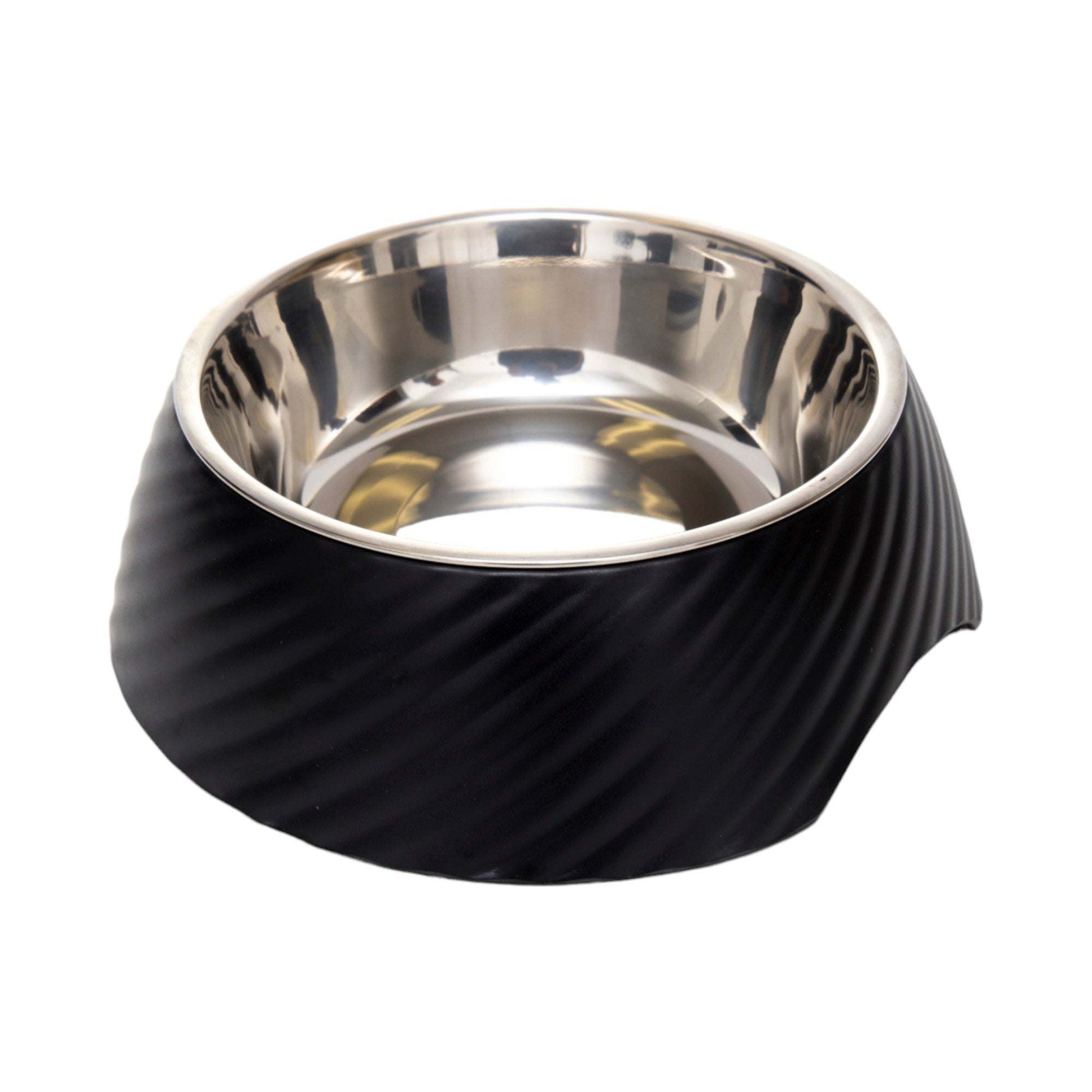 Country Living - 2 Round Twill Melamine Dog Bowls Removable Inserts