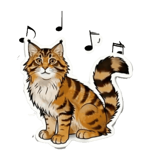 Animated Maine Coon Sticker Pack — 10 GIF Stickers | Instant Digital Download