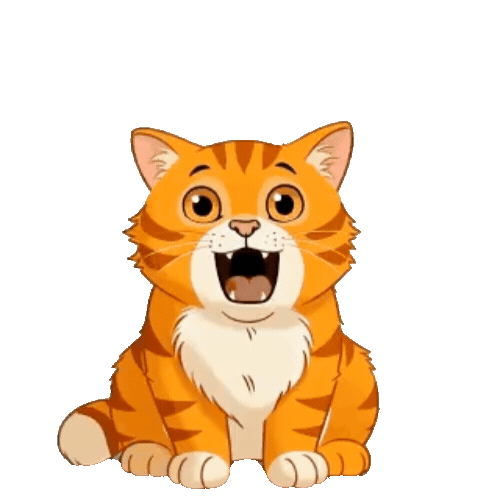 Animated Orange Tabby Sticker Pack — 10 GIF Stickers | Instant Digital Download