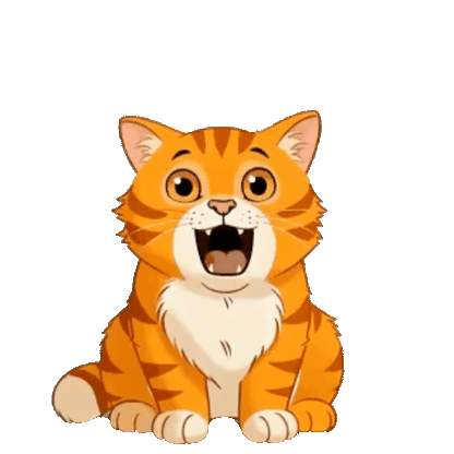 Animated Orange Tabby Sticker Pack — 10 GIF Stickers | Instant Digital Download