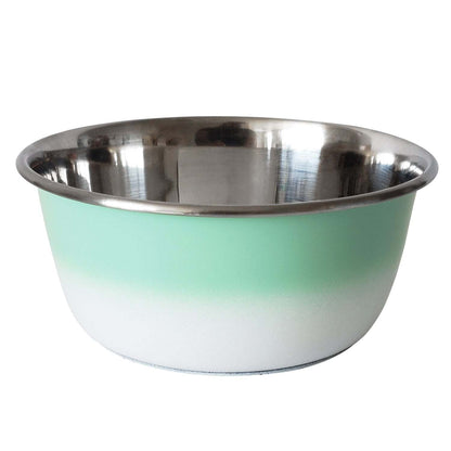 Deep Dog Bowl stainless steel pet bowl in mint green for small to large dogs