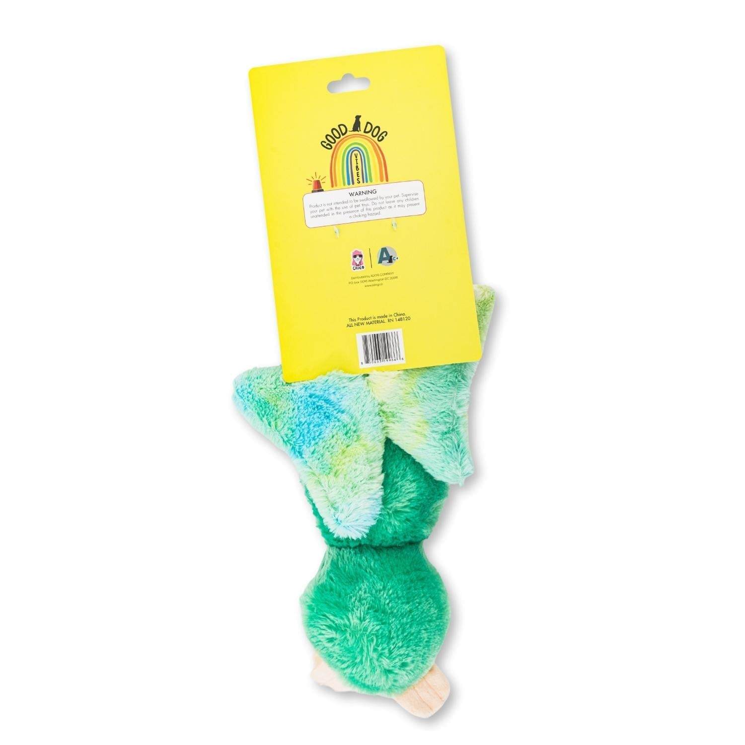 Mystical Mint Winged Sloth Plush Dog Toy – Squeaker Crinkle Paper Fun
