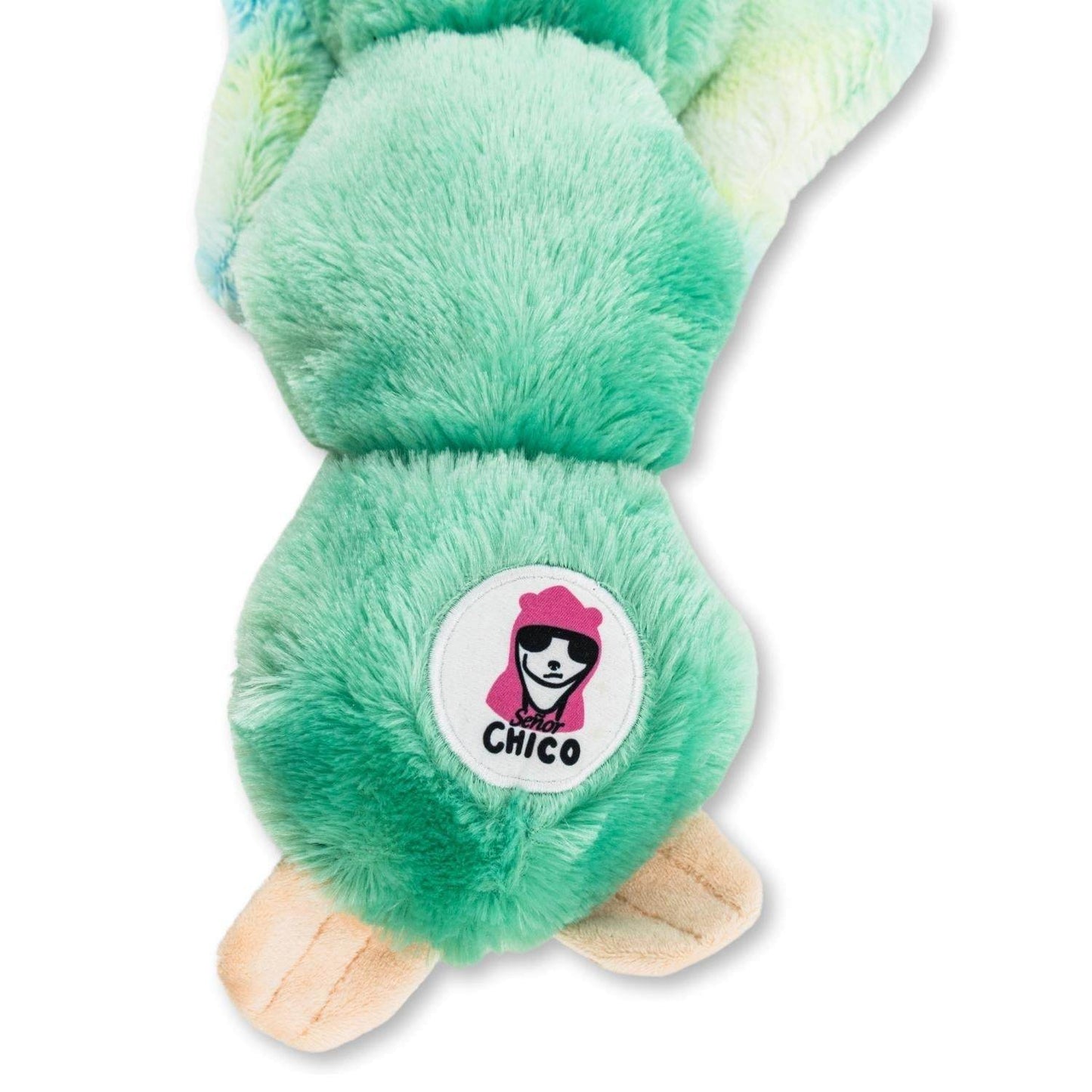 Mystical Mint Winged Sloth Plush Dog Toy – Squeaker Crinkle Paper Fun