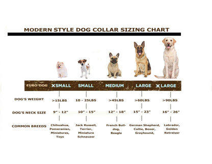Modern style quick-release coral reef leather dog collar with protective padding and durable hardware