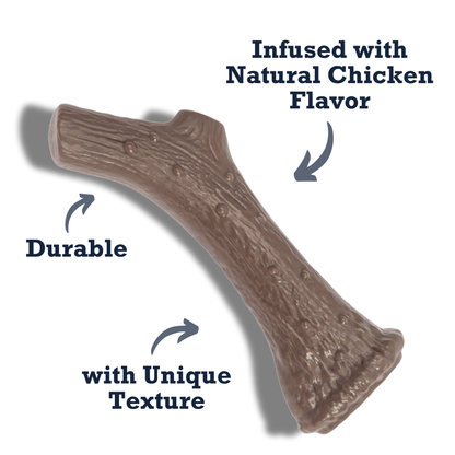Country Living Nylon Antler dog chew toy infused with natural chicken flavor and durable textured design