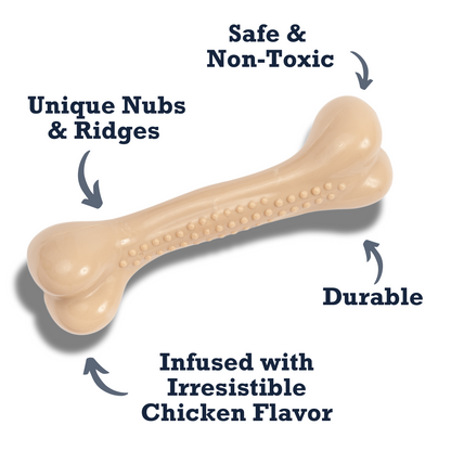 Country Living Nylon Chew Bone - Heavy Chewers Chicken-Flavor Dog Toy