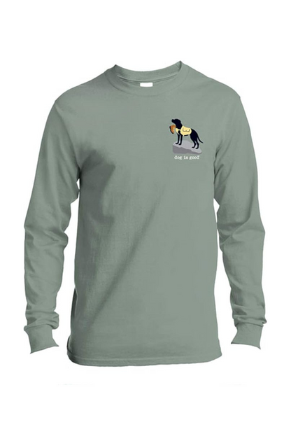 Never Hike Alone Long Sleeve T-shirt | Perfect for Outdoor Dog Lovers