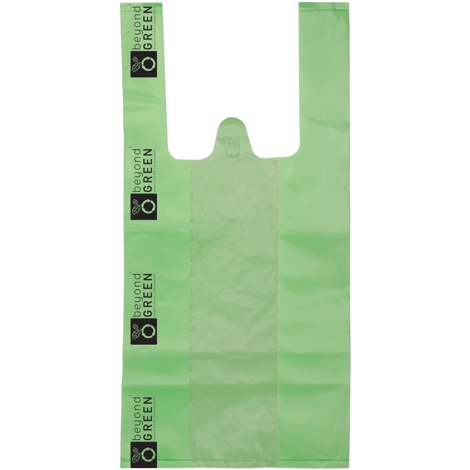 Green cat litter pick-up bag with handles, pack of 50, leak-resistant and unscented for easy waste disposal