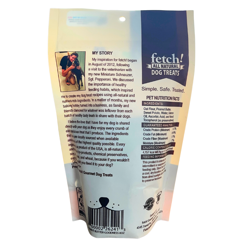 Peanut Butter Goodness Biscuits | Fetch! Dog Treats All-Natural Snacks