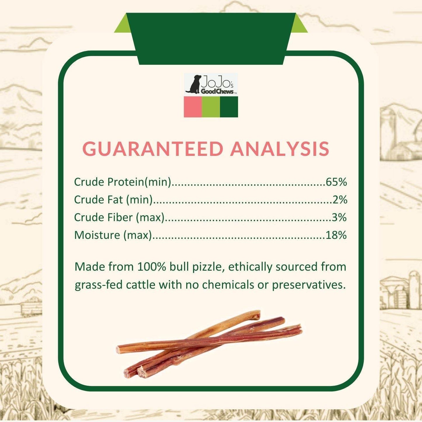 12-inch natural beef bully stick dog treats with high protein and low fat, ethically sourced from grass-fed cattle
