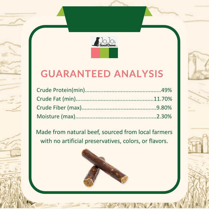 All-Natural Beef Sausage dog treats, 6-inch premium protein-packed chews