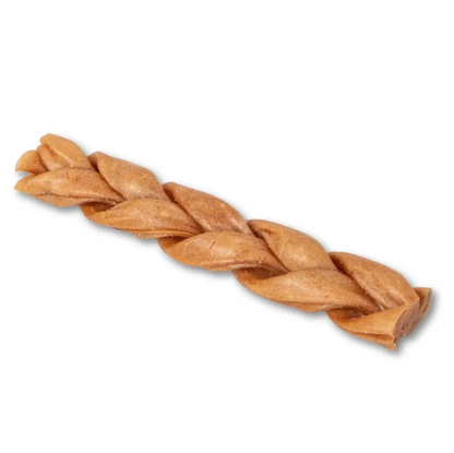 6-inch all-natural braided collagen stick dog treat for joint, skin, and coat health, 4-pack