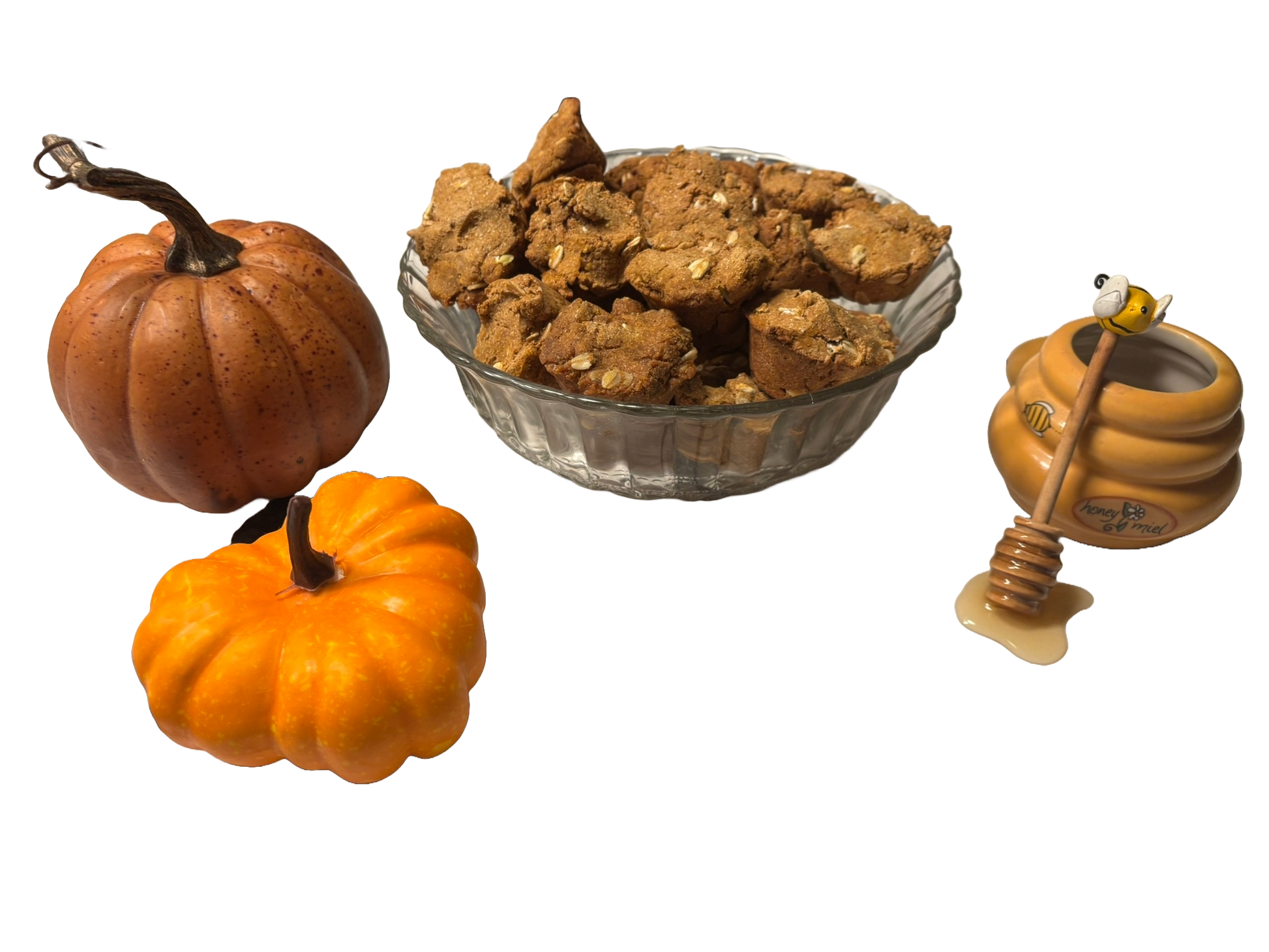 New Pup Welcome Bundle with organic pumpkin muffins, beef training treats, and Finn's cookies for puppies