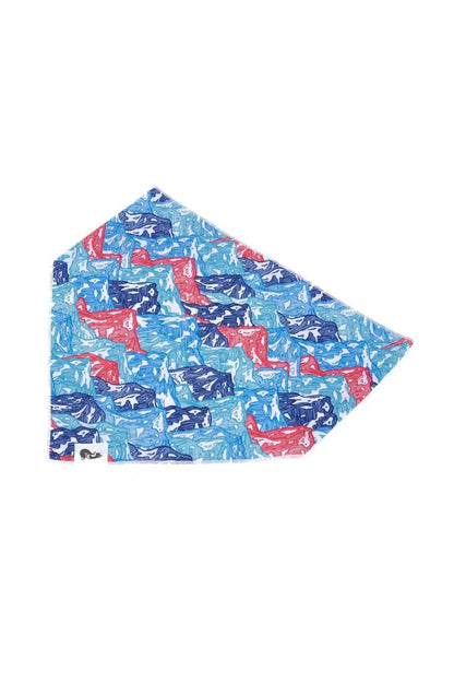 Painted Peaks Dog Bandana in vibrant blue and red with lightweight, quick-drying fabric for comfortable all-day wear