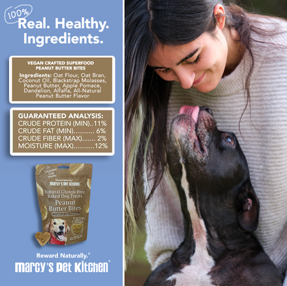 All-Natural Peanut Butter Dog Treats - Healthy, Gluten-Free Biscuits