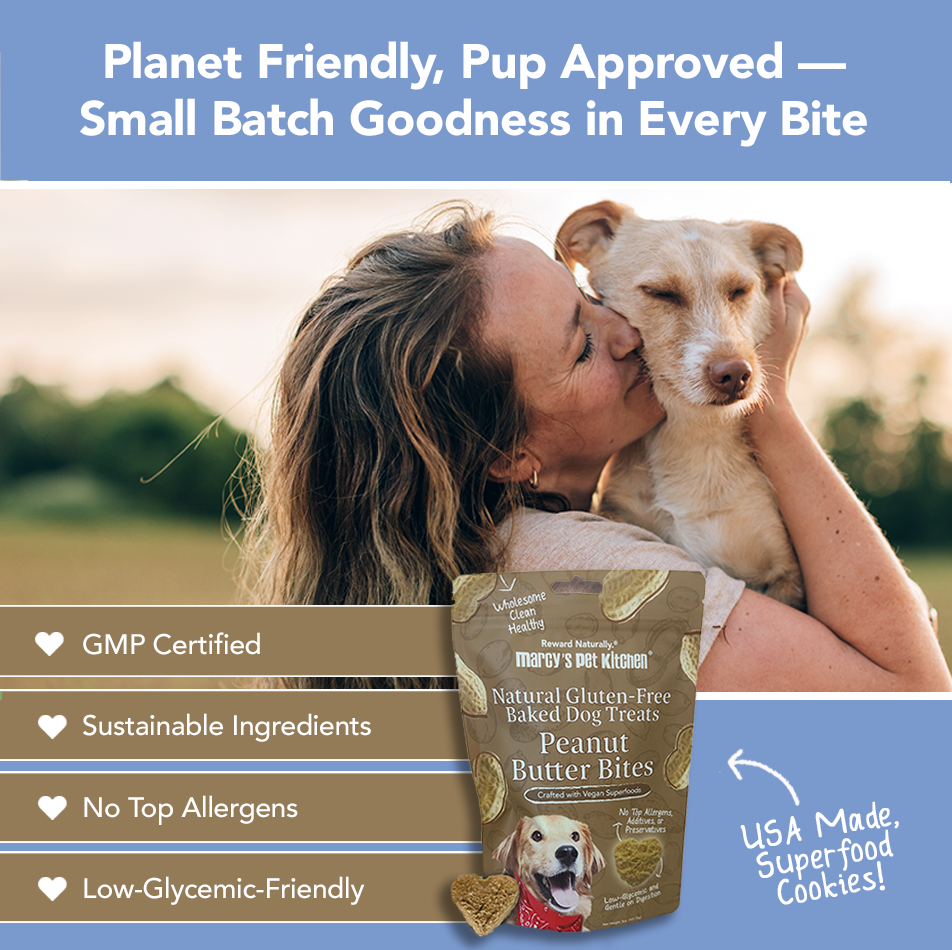 All-Natural Vegan Peanut Butter Biscuit for Dogs -Marcy's Pet Kitchen®