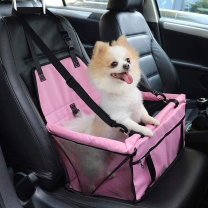 Dog Safety Mesh Travel Carrier Basket - Breathable Waterproof Car Seat
