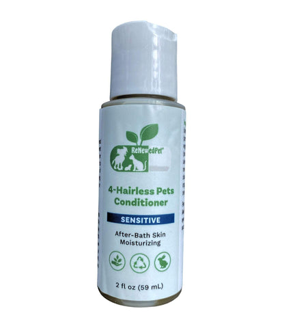 4-Hairless Pets Sensitive Conditioner after-bath skin moisturizing for hairless pets 2 oz bottle