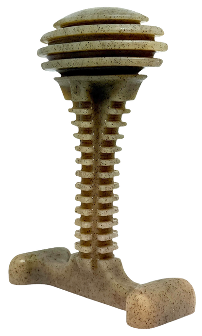 Honey Bone Dental Tower indestructible nylon chew toy for large dogs with textured dental cleaning design