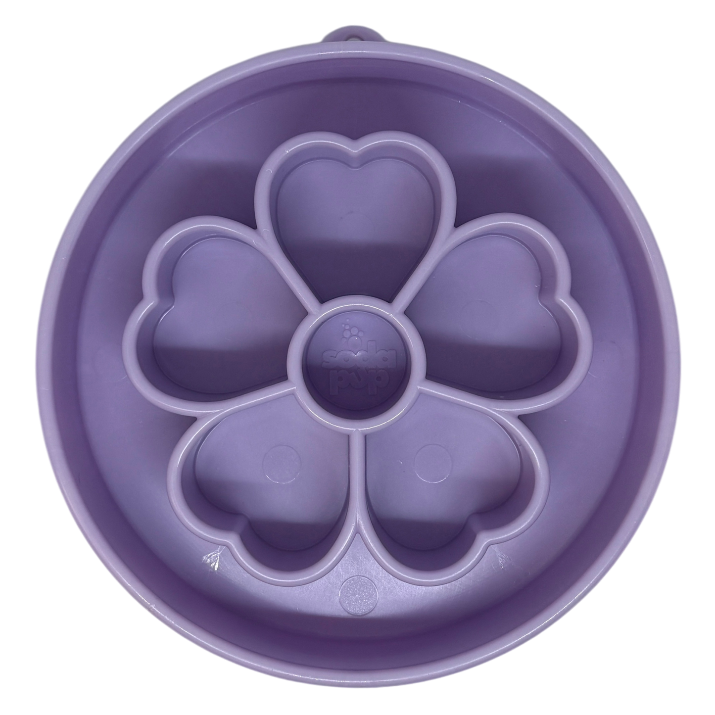Purple Flower eBowl Deep Slow Feeder Dog Bowl with segmented chambers for healthy eating and enrichment