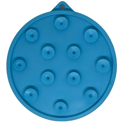 Blue Turtle eMat-Mini lick mat with suction cups for small dogs and cats, FDA-compliant, USA-made enrichment tool.
