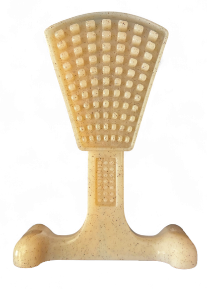 Waffle Tower Nylon Chew dog toy with textured waffle grooves for aggressive chewers and treat enrichment