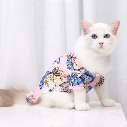 Hawaiian Pet Shirts - Stylish Summer Dog & Cat Shirts, Coconut Print