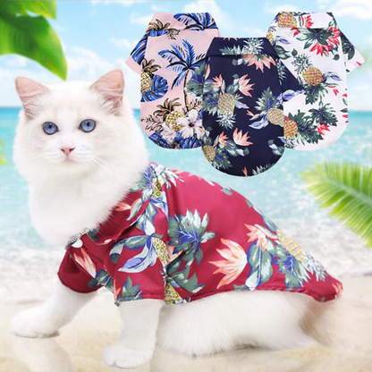 Hawaiian Pet Shirts - Stylish Summer Dog & Cat Shirts, Coconut Print