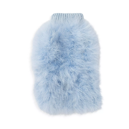 Haute Couture Feathered Luxury Pet Sweater: Stylish Warm Pet Clothes