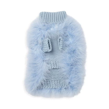 Haute Couture Feathered Luxury Pet Sweater: Stylish Warm Pet Clothes