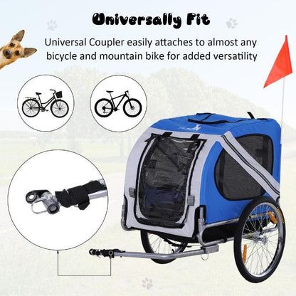 Bike Trailer Cargo Cart for Dogs & Pets - Heavy Duty Weather Resistant