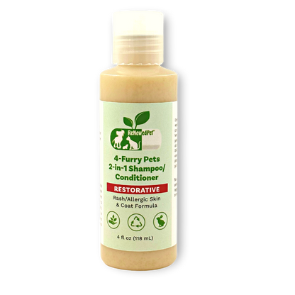 4-Furry Pets Restorative 2-in-1 shampoo and conditioner for rash and allergic skin in pets