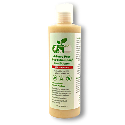 4-Furry Pets Restorative 2-in-1 natural shampoo and conditioner for pets with rash and allergic skin conditions
