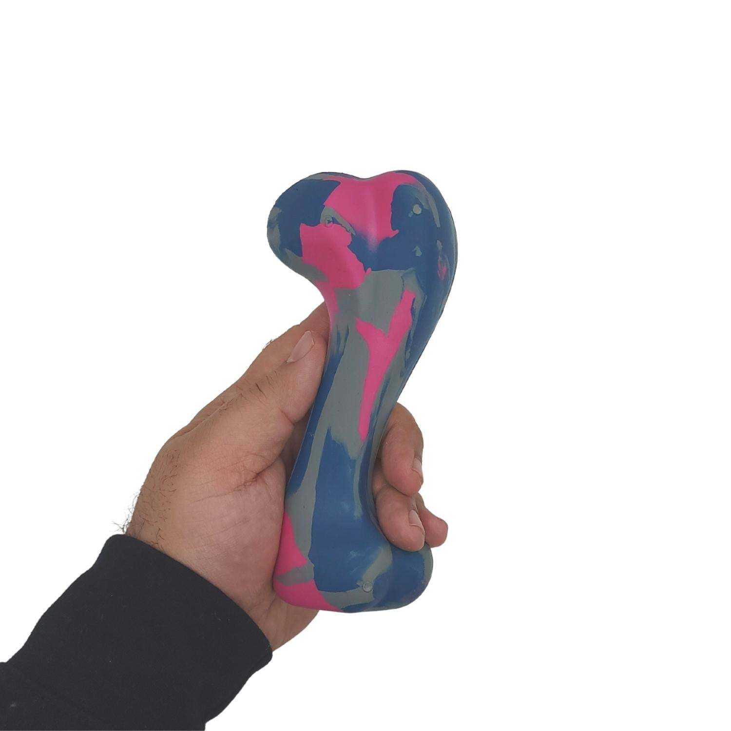 Durable natural rubber dog bone chew toy for large dogs, safe and eco-friendly interactive play