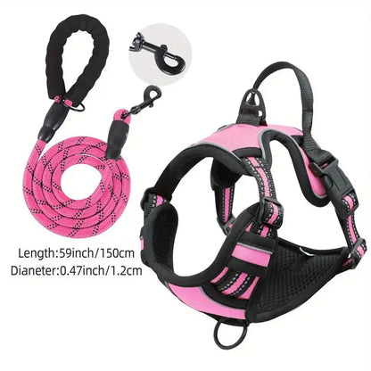 Service dog harness front clip reflective heavy duty vest for large and small dogs