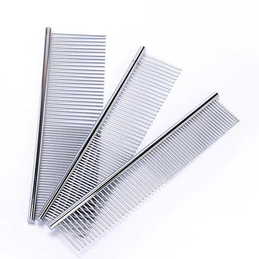 Stainless Steel Dematting Comb – Flea & Grooming Tool for Pets