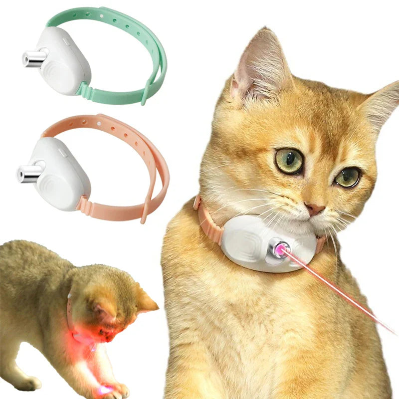 Smart Laser Cat Teaser Collar - Rechargeable Infrared Interactive Toy
