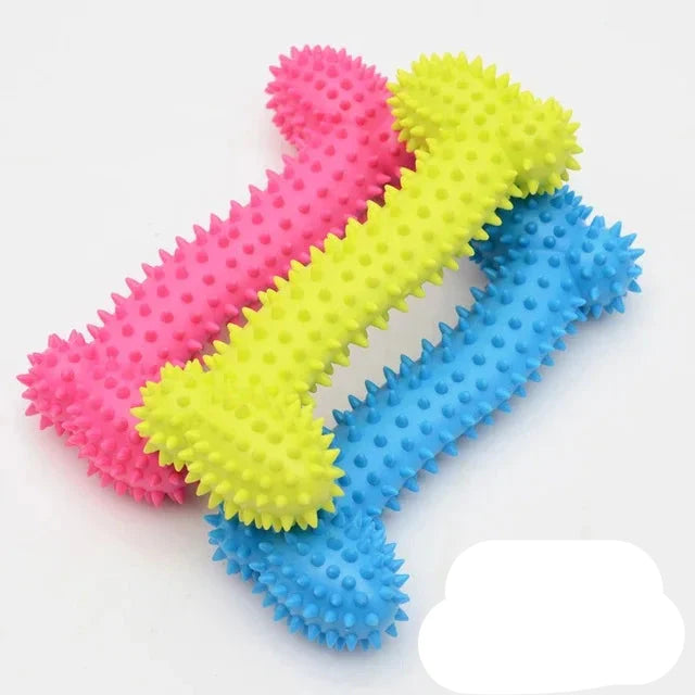 Rubber Bite-Resistant Dog Toy - Teeth Cleaning Chew Toy for Small Dogs