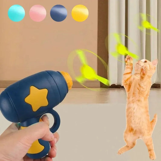 Interactive Cat Toy - Flying Disc Shooting Gun
