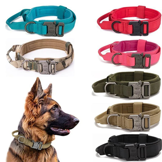 Durable Nylon Dog Collar & Reflective Leash Set - Tactical Training