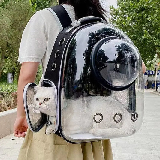 Space Capsule Pet Backpack for Cats & Small Dogs – Ventilated Carrier for Travel & Outdoor Adventures