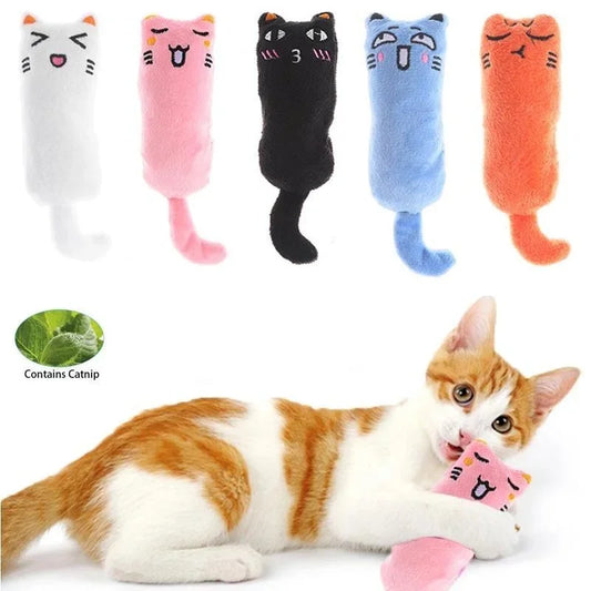 Rustle Sound Catnip Plush Pillow - Cute Cat Chew & Play Toy