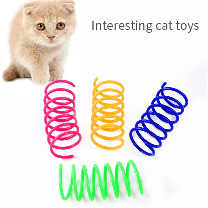 Colorful Cat Spring Toys - Durable Coil Play for Kittens