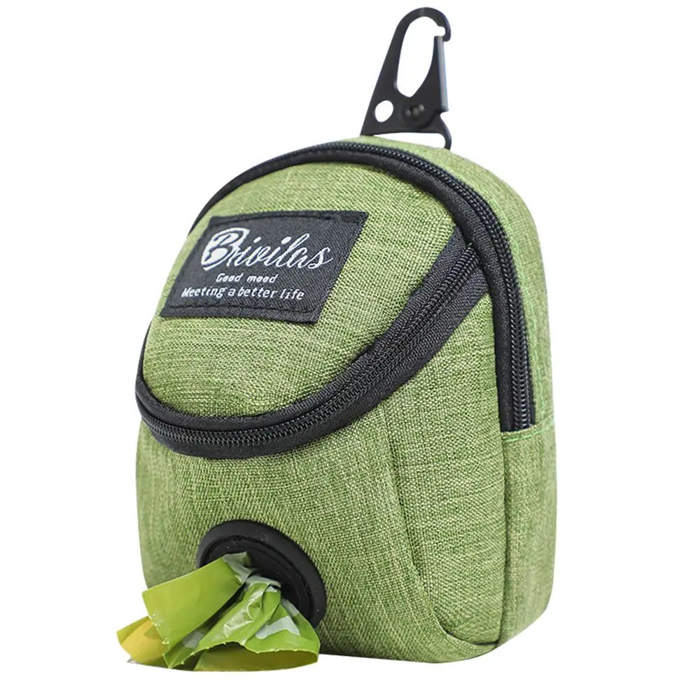 Portable Dog Treat Pouch - Training & Travel Bag with Poop Dispenser