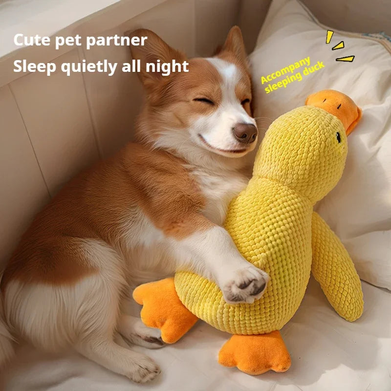 Dog Plush Sleeping Duck - Bite-Resistant & Sound Toy