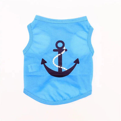 Small dog wearing security clothing for dogs summer pet t-shirt costume